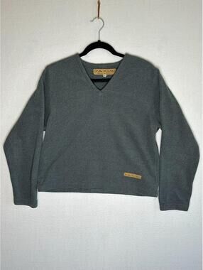 DAKIN Gray V Neck Sweatshirt Unisex Size XS